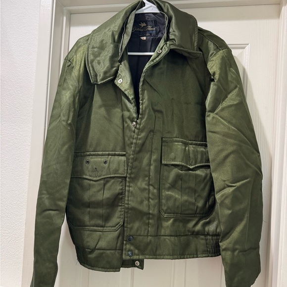 Vintage Green Military Field Jacket with Structured Fit - Picture 1 of 8
